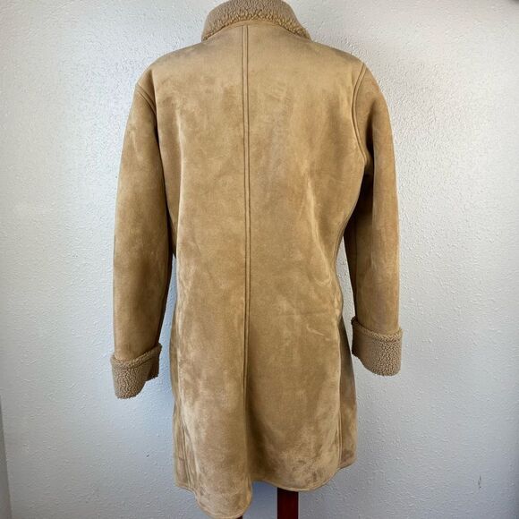 Lands End Faux Shearling Button Down Jacket Size 10-12 EUC - Picture 6 of 10